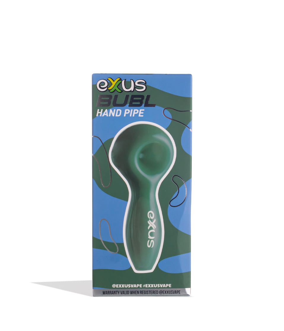 Jade Green Exxus Vape BUBL Hand Pipe Packaging Front View on White Background