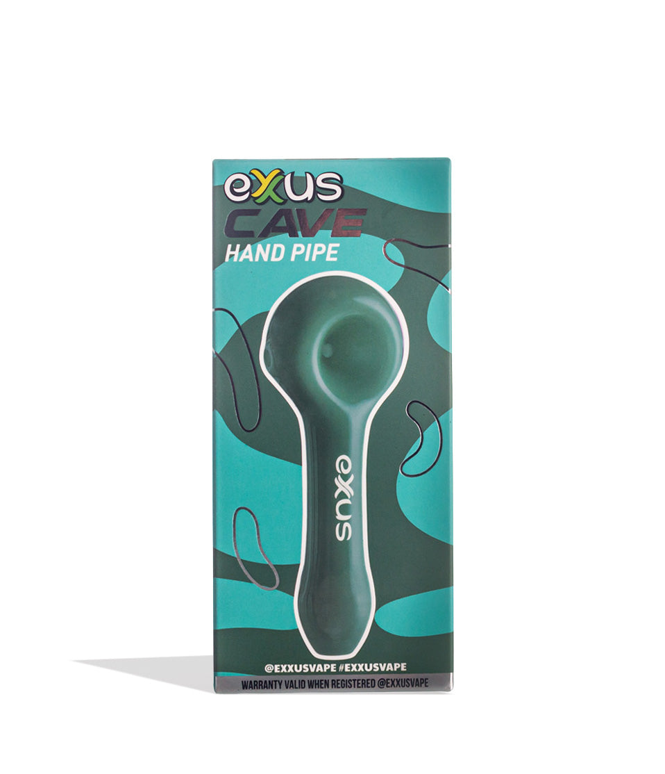 Milky Green Exxus Vape Cave Hand Packaging Pipe Front View on White Background