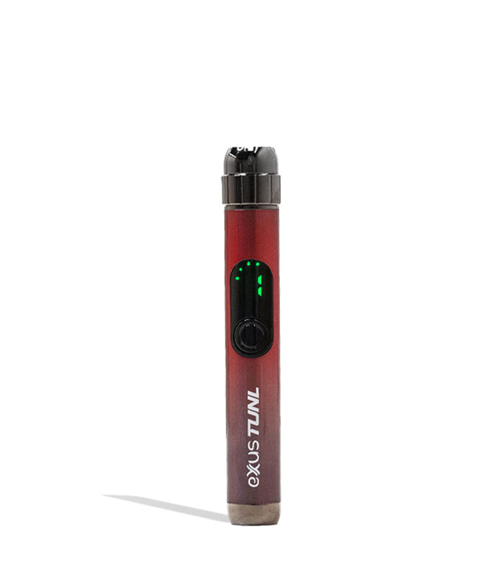 Crimson Exxus Vape TUNL Cartridge Vaporizer Front View on White Background